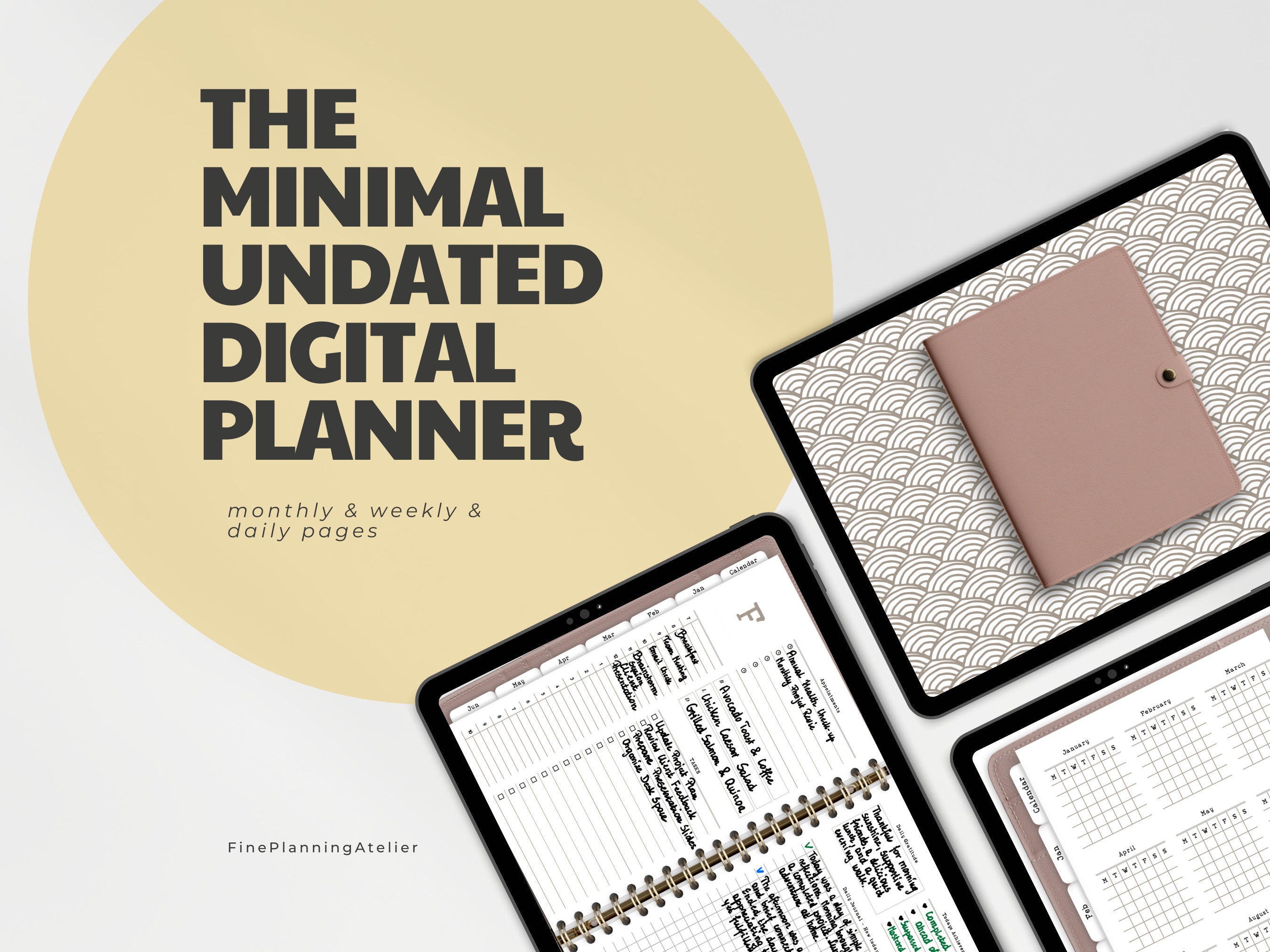 Undated Digital Planner | Goodnotes Planner | Notability Planner | iPad ...