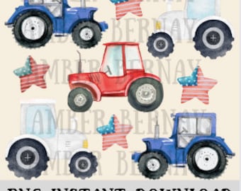 Memorial/ Independence Day Boys Shirt Design - Tractor USA