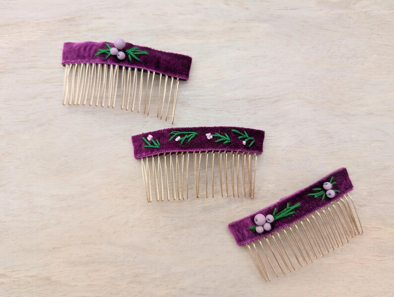 Fall Flower Hair Accessories for Autumn Style Hair Combs with Velvet For Bridesmaids Hair Style with Handmade Whimsical Touch