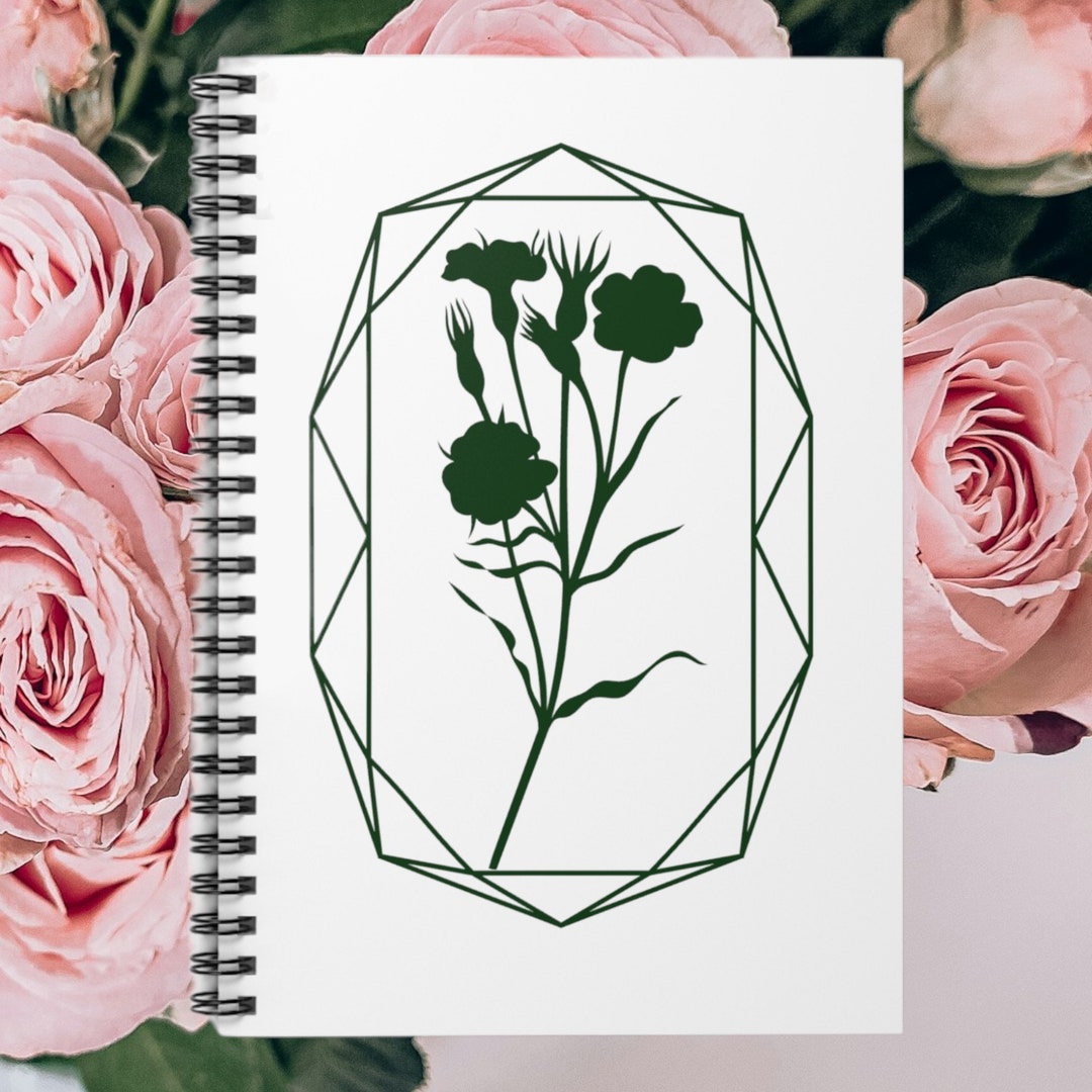 Flower Notebook: Green Gem Design, Gardening Journal - Etsy