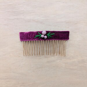 Fall Flower Hair Accessories for Autumn Style Hair Combs with Velvet For Bridesmaids Hair Style with Handmade Whimsical Touch