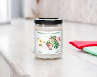 Thank You Candle Gift Gratitude Party Favors Gifts for Anyone Candle with Flowers Shower Gifts Wedding Favors Birthday Favors Multiple Sent