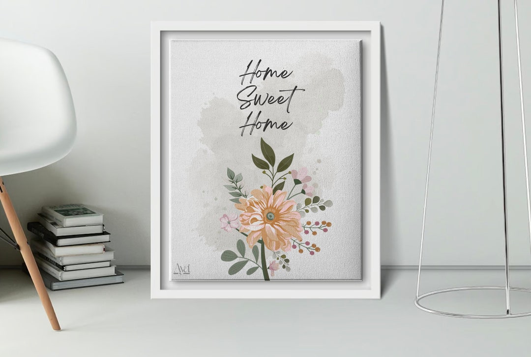 Sweet Home Printable, Wall Decor Scandinavian, Living Room Wall Art ...