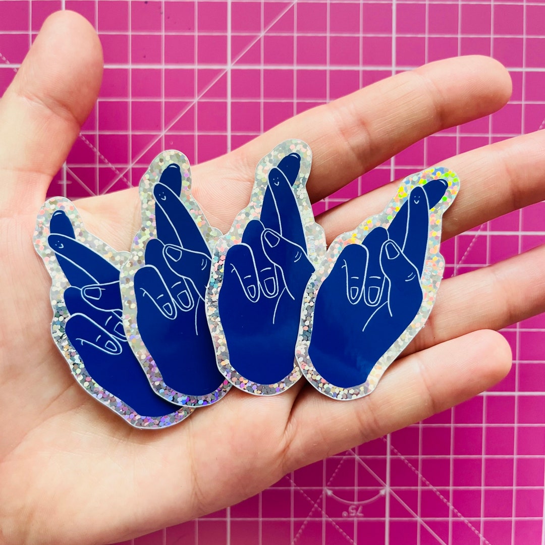 Finger Sticker Examples Glitter Stickers Lucky Fingers | Hand Stickers Approx. 6 Cm | Small ...