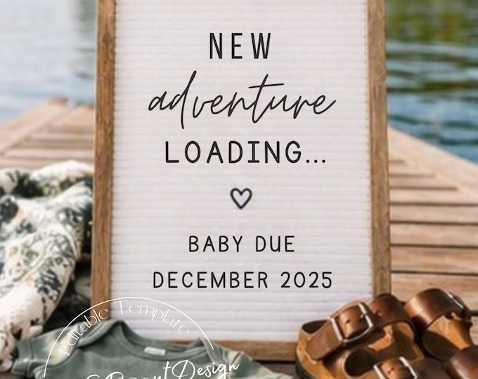 New Adventure Loading: Editable Canva Template (Digital Download)