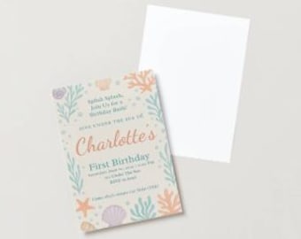 Splish Splash Birthday Bash Invitation: Editable Canva Template (Digital Download)