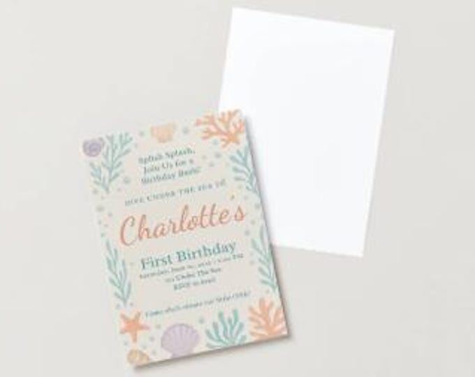 Splish Splash Birthday Bash Invitation: Editable Canva Template (Digital Download)