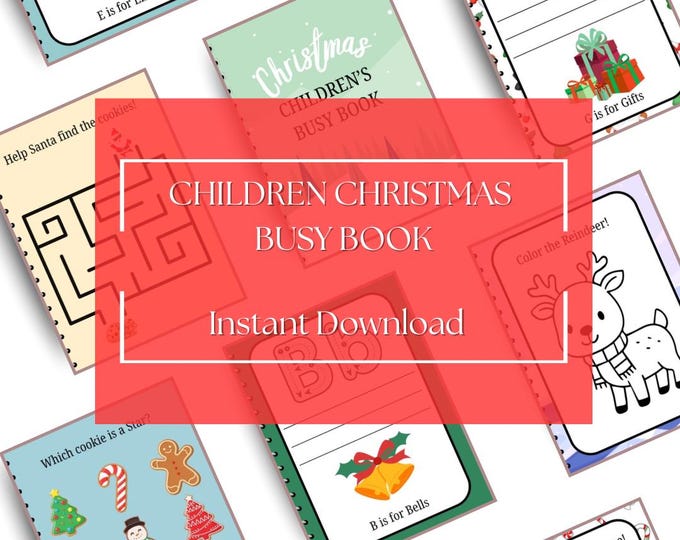 Children’s Christmas Busy Book — 60 Pages of Holiday Fun DIGITAL PRODUCT