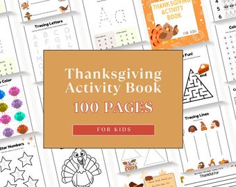 Thanksgiving Activity Book for Kids — 100 Pages of Fall Fun — DIGITAL PRODUCT