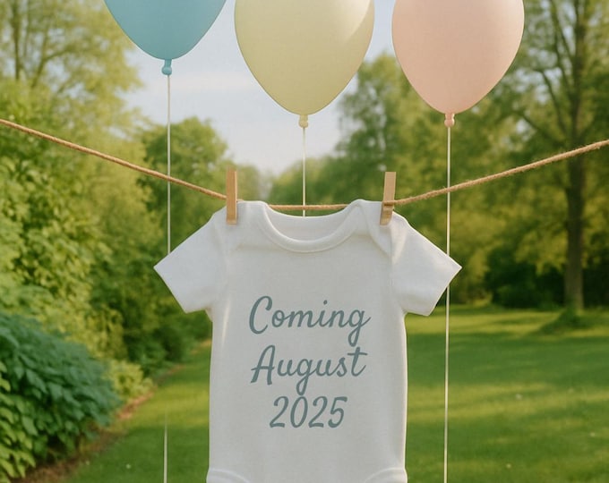 Balloon Pop Baby Announcement: Editable Canva Template (Digital Download)