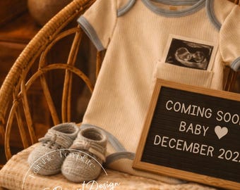 A Little Love, Coming Soon | Retro Pregnancy Announcement | Vintage Baby Reveal | Editable Canva Download