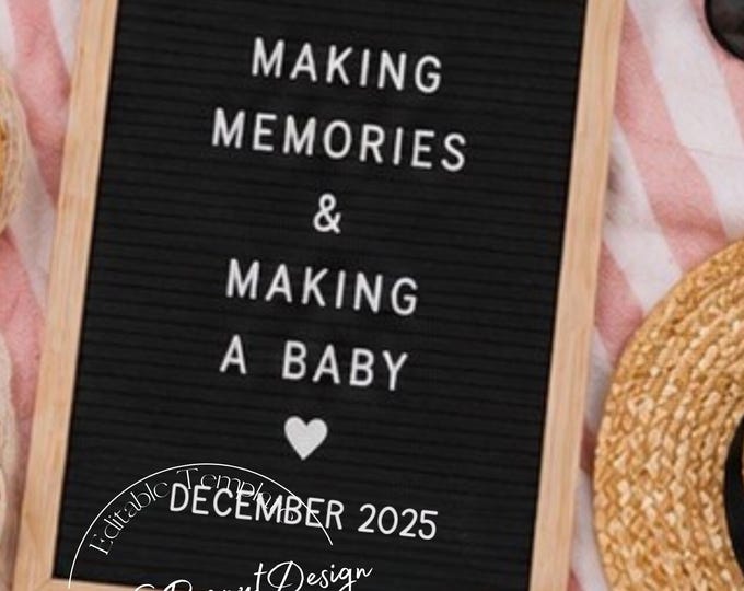 Summer Memories Baby Reveal Template: Editable Canva Template (Digital Download)
