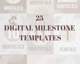 Baby Milestone Cards-From Bump To Baby Neutral Digital Download
