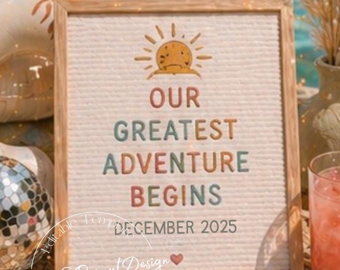 Boho Sunset Design: Editable Canva Pregnancy Template (Digital Download)