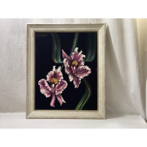 絵画 oil painting on black velvet ( flowers ) 絵画 oil painting on black velvet ( flowers ) 絵画 oil painting on