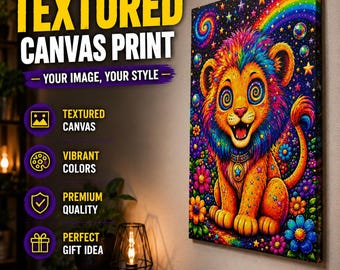 Custom Textured Canvas Print, Your Photo Wall Art, Vibrant Colors, Ready-to-Hang