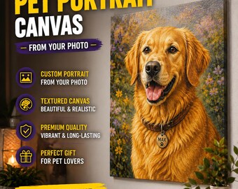 Custom Photo Canvas Print, Personalized Wall Art, Family Memories, Pet Portrait, Travel Keepsake
