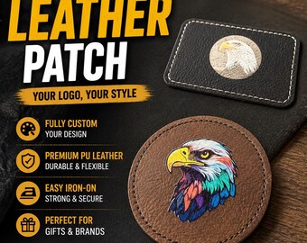 Personalized PU Leather Logo Patch - Custom Design