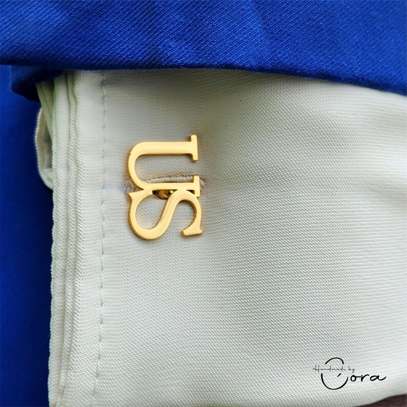 Personalized Name Cufflinks. Custom Initials Cufflinks. Men Shirt