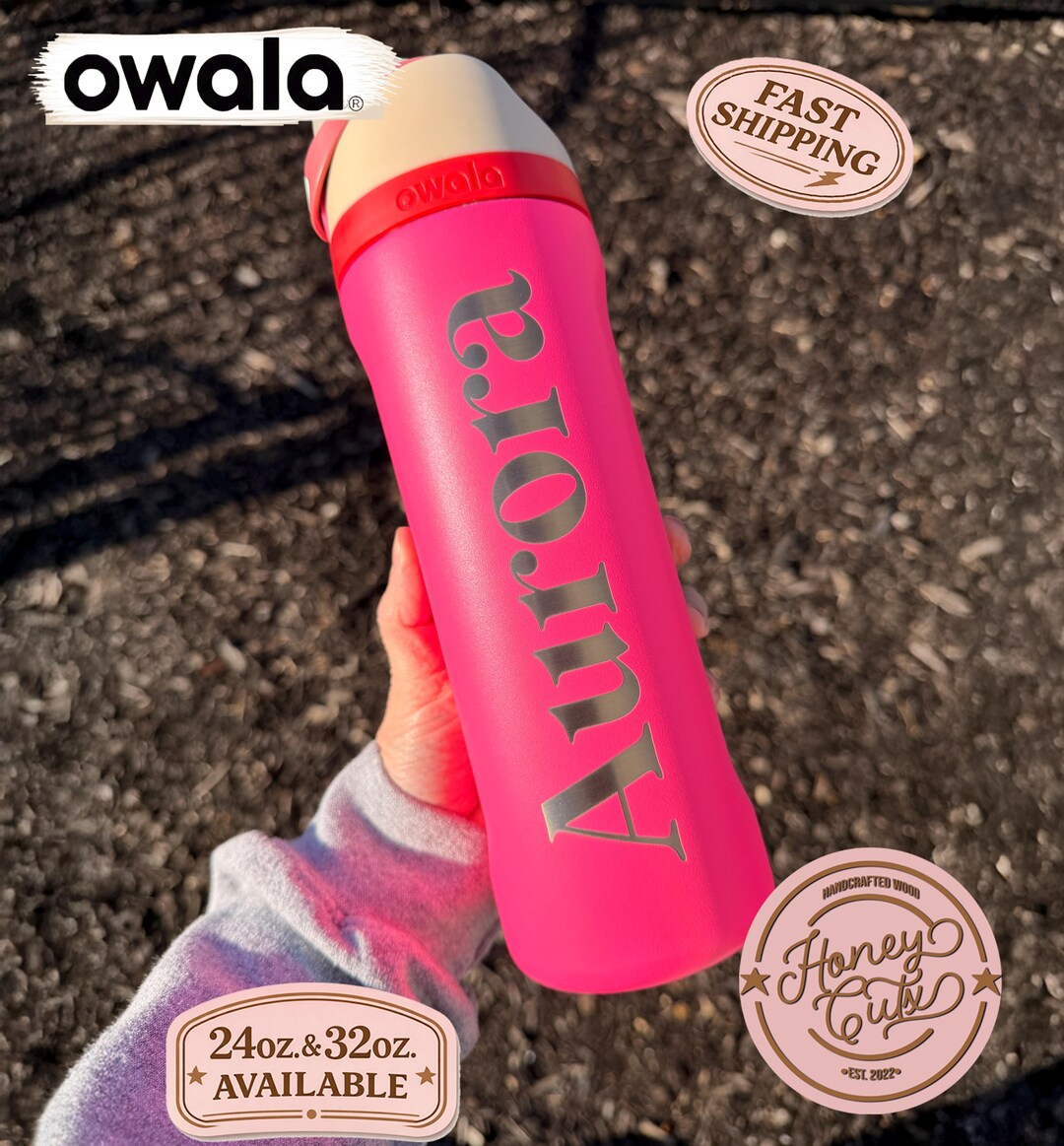 Personalized Owala Water Bottle 24oz 32oz • Custom Laser Engraved ...