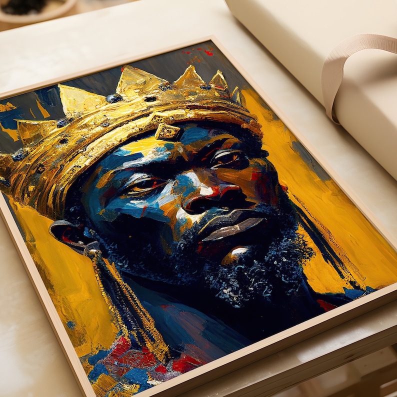 Mansa Musa Palette Knife Painting Print (digital Download) - Etsy