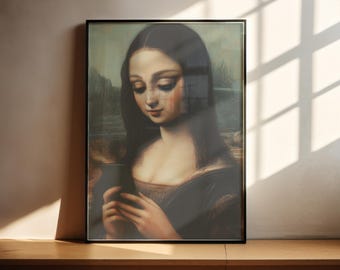 Alternative Mona Lisa Art Print, Modern Twist (Digital Download)