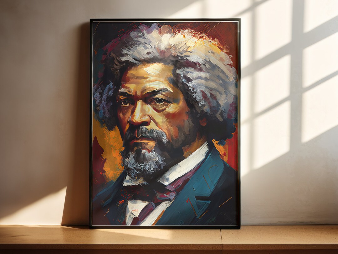 Frederick Douglass Art Print, Palette Knife Painting (digital Download ...