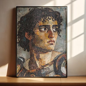 alexander the great palette painting print wall art home warming for european history bedroom poster family lounge decor Macedonia printable
