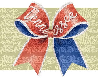 Arco de fútbol de Tennessee PNG para sublimación imprimible, día del juego, deporte femenino, acuarela, cinta, clipart, planificador, fútbol de Tennessee, impresión