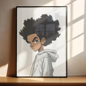 Personalized Custom Boondocks style customized character gift for anime fan download Printable Couple Portrait Year End Gift DIGITAL ONLY