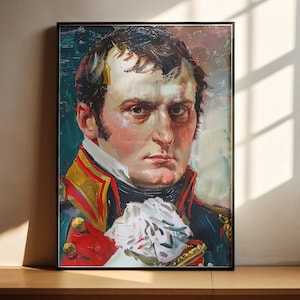 Napoleon Bonaparte palette painting print wall art home warming gift for europe history bedroom poster family lounge decor french printable