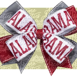Alabama coquette noeud png pour sublimation imprimable le jour du match sport t shirt ruban clipart planificateur autocollant cadeau pour équipe de fans de football 300 DPI
