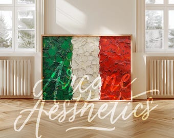 Drapeau de l'Italie en détresse png Art mural drapeau italien au couteau pour l'Italie carte drapeau mug chemise drapeau svg pour tee-shirt bébé cadeau pour t-shirt amoureux de l'Italie