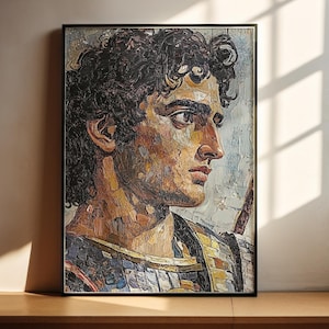 alexander the great palette painting print wall art home warming for european history bedroom poster family lounge decor Macedonia printable