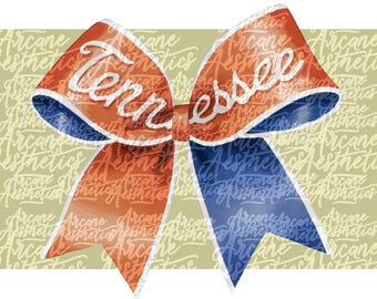Arco de fútbol de Tennessee PNG para sublimación imprimible, día del juego, deporte femenino, acuarela, cinta, clipart, planificador, fútbol de Tennessee, impresión
