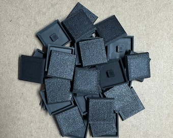 Miniatures Wargaming Square Bases - Multiple sizes, colors and magnetized