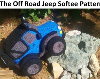 PATTERN Only - Crochet  Off Road Jeep Softee Pattern Pdf - Pattern Amigurumi car toy PDF - Knitting car toy Pdf En