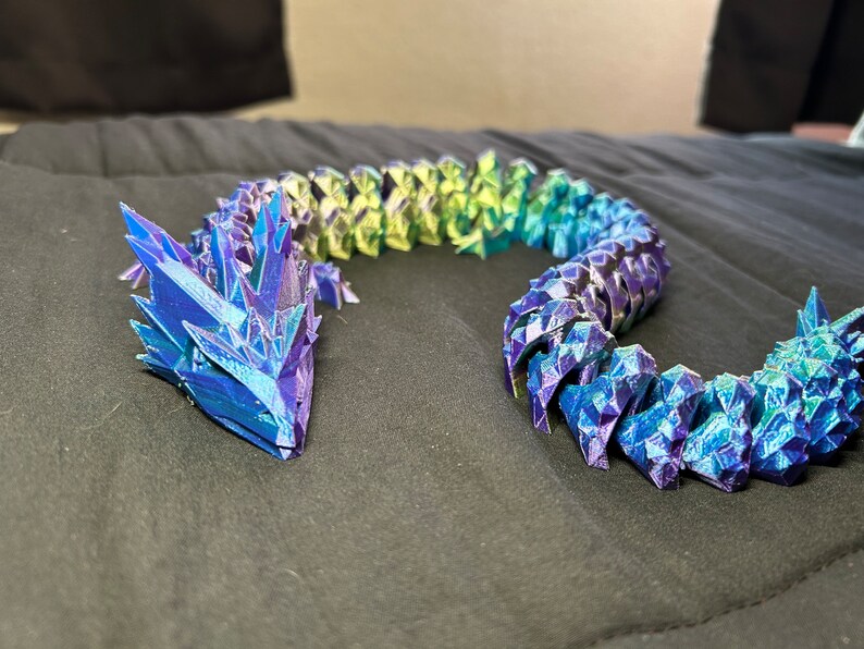 Low-poly Crystal Dragon - 3D Printed - Etsy