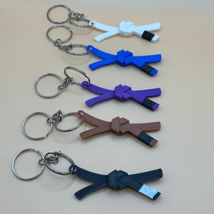 Brazilian JuiJitsu Belts keychains - 3D Printed