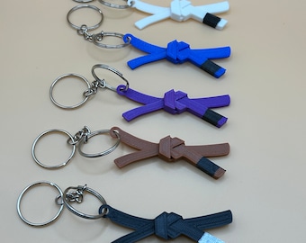 Brazilian JuiJitsu Belts keychains - 3D Printed
