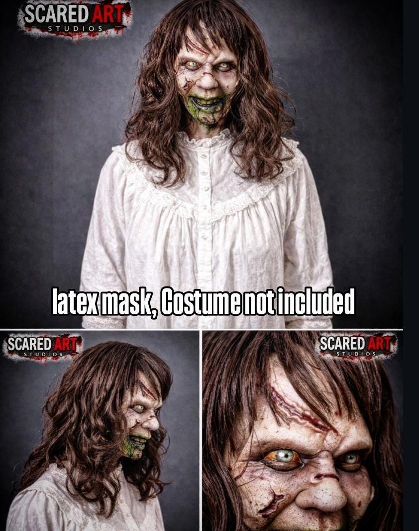 George Ragan Mask Regan Exorcist Latex Mask, Regan Mac, Movie, MASK, Terror, Halloween ...