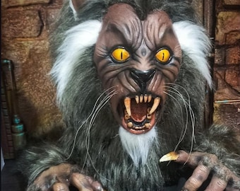 Realistic Michael Jackson Thriller Werewolf Mask - Iconic 80s Pop Culture Horror Latex Mask + hands - Deluxe Halloween Cosplay & Collector P