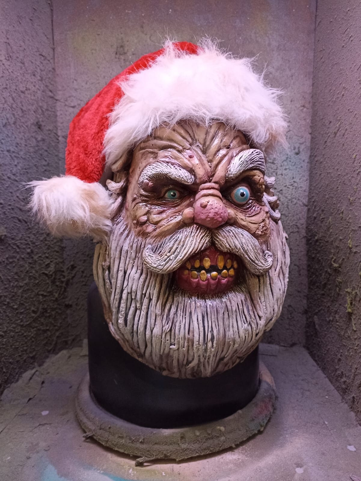 Meindin Weihnachtsmann Latex Maske - Vollmaske Mit Bart Und Hut Für Halloween & Weihnachtspartys