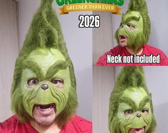 Green monster mask santa Christmas green (neck not included) cosplay, movie, gif, Navi dar