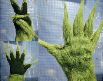 Green monster grinchyy’s hands (one size