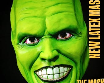 The mask green latex (open mouth) mask /jim carrey /movie /mask /halloween /cosplay /geek /green /gif /colecction