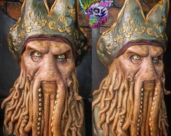 davy jones pirates of the caribbean NEW latex mask, movie, pirates, gif, cosplay, halloween
