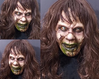 Exorcist latex mask, Horror movie, Halloween, Cosplay