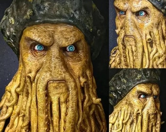 Davy Jones mask +mask, pirates of the Caribbean, fan art, cosplay, pirates, mask