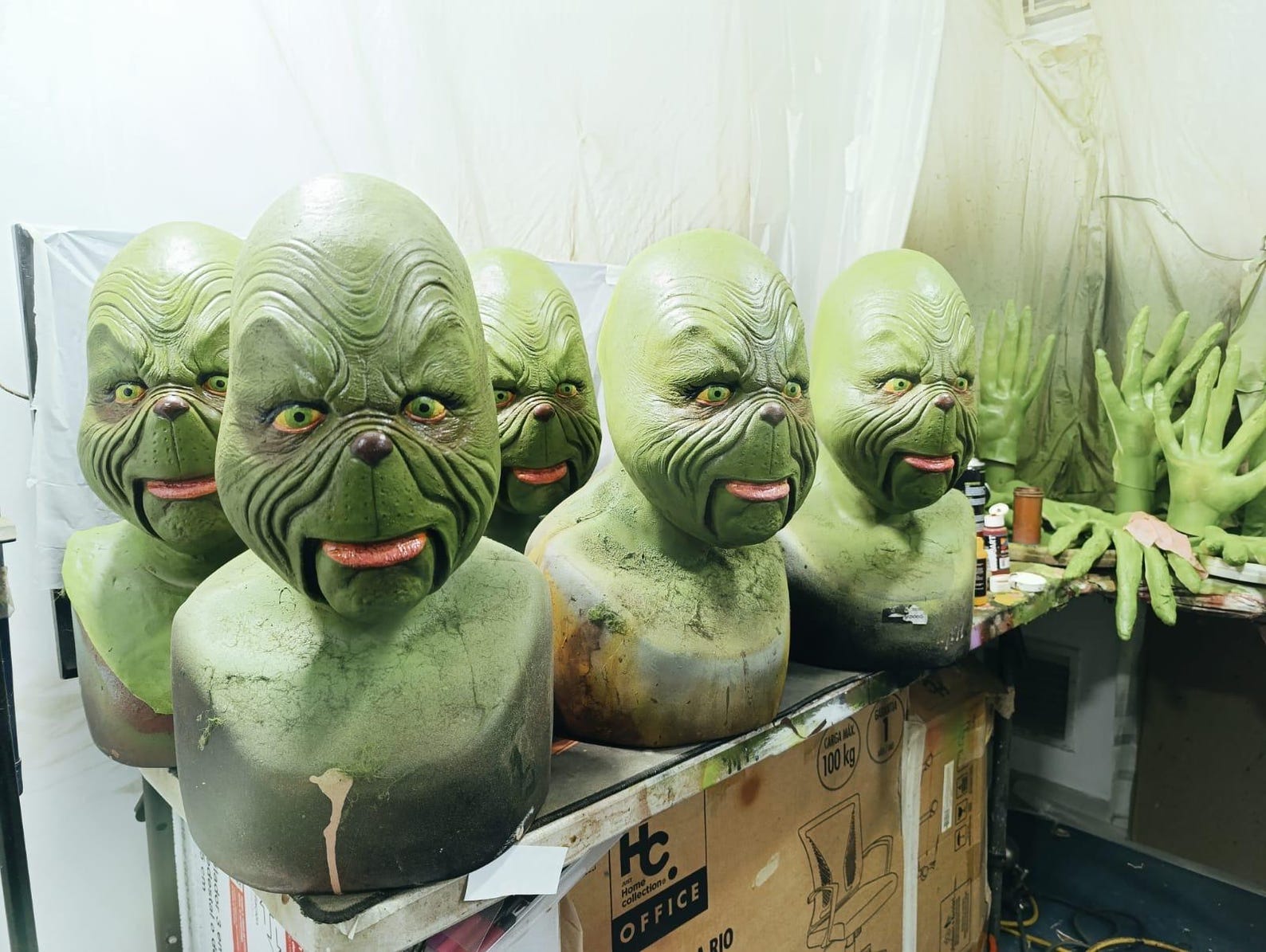 Green Monster Mask (latex Mask) CHINLESS Mask , Movie, Mask, Christmas ...
